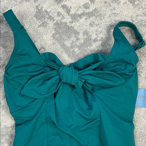 NWT Maison Lejaby Norma Jeane Ballerina Swimsuit One Piece Underwire Teal Sz 32F - Picture 5 of 12
